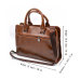 Men's Bag PU Briefcase Large Leather Bag Document Case Portfolio Messenger Bag for Male Gentlemen