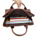 Men's Bag PU Briefcase Large Leather Bag Document Case Portfolio Messenger Bag for Male Gentlemen