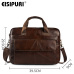 Oil wax Genuine Leather Men Business Briefcase Handbags Crossbody Bags Men's Travel Laptop Shoulder Bag Messenger Tote Bags