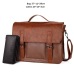 VICUNA POLO Business Men Bag Double Belt Decor Brand OL Leather Men Briefcase Bag lawyer Doucument Bag maletines para hombres