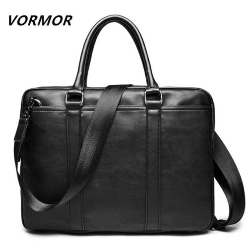 VORMOR Promotion Simple Famous Brand Business Men Briefcase Bag Luxury Leather Laptop Bag Man Shoulder Bag bolsa maleta