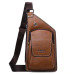 BULUO JEEP Brand Man's Sling Bag High Quality Leather Crossbody Chest Bag For Young Men Fashion Casual Shoulder Bags New Male