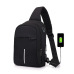 DINGXINYIZU Men Chest Bags USB Charging Waterproof Oxford Crossbody Bags Small Sling Single Shoulder Bags Travel Chest Pack Male