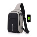 DINGXINYIZU Men Chest Bags USB Charging Waterproof Oxford Crossbody Bags Small Sling Single Shoulder Bags Travel Chest Pack Male