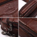 FUZHINIAO Genuine Cow Leather Messenger Bag Men Handbag Chest Crossbody Shoulder Bag Tas Business Small Male Bolsas Sac Brown