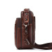 FUZHINIAO Genuine Cow Leather Messenger Bag Men Handbag Chest Crossbody Shoulder Bag Tas Business Small Male Bolsas Sac Brown