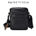 Genuine Cow Leather Men Business Messenger Bag Zipper Design Solid Crossbody Bags Mens Large Capacity Black Shoulder Bag for Man