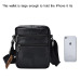 Genuine Cow Leather Men Business Messenger Bag Zipper Design Solid Crossbody Bags Mens Large Capacity Black Shoulder Bag for Man