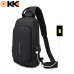 KAKA Luxury Brand Chest Bag USB Messenger Crossbody Bags for Men   Shoulder Sling Bag Waterproof Short Trip mobile phone bag