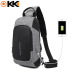 KAKA Luxury Brand Chest Bag USB Messenger Crossbody Bags for Men   Shoulder Sling Bag Waterproof Short Trip mobile phone bag