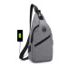 Laamei 2019 New Men Crossbody Bags Messenger Quality Shoulder Bags Chest Bag USB With Headphone Hole Designer Package Back Pack