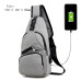 Male Leisure Sling Chest Pack Crossbody Bags for Men Messenger Canvas USB Charging Leather Men's Bags Handbag Shoulder Bags 2019