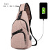 Male Leisure Sling Chest Pack Crossbody Bags for Men Messenger Canvas USB Charging Leather Men's Bags Handbag Shoulder Bags 2019