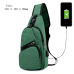 Male Leisure Sling Chest Pack Crossbody Bags for Men Messenger Canvas USB Charging Leather Men's Bags Handbag Shoulder Bags 2019