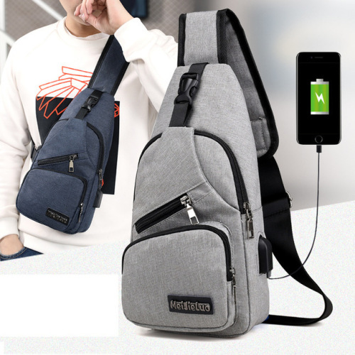 Male Shoulder Bags USB Charging Crossbody Bags Men Anti Theft Chest Bag School Summer Short Trip Messengers Bag 2019 New Arrival