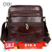 QiBoLu Cow Genuine Leather Messenger Bags Men Travel Business Crossbody Shoulder Bag for Man Sacoche Homme Bolsa Masculina MBA19