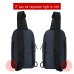 WEPLUS Crossbody Bags for Men Women Waterproof Chest Bag Pack Anti Thief Shoulder Bag Small Bag for Man USB Headphone Jack