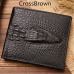 2018 Crocodile skin wallet men genuine leather small zipper short men wallets credit card holders coin pocket purse alligator