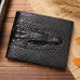 2018 Crocodile skin wallet men genuine leather small zipper short men wallets credit card holders coin pocket purse alligator