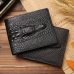 2018 Crocodile skin wallet men genuine leather small zipper short men wallets credit card holders coin pocket purse alligator