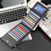 2018 New Phone Pocket Luxury Man Wallets Men's Business Style Leather Card Holder Billfold Purse Long Wallet