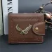 2018 Vintage Metal Eagle Men Wallets Clutch Small Wallet Men PU Leather Brand Wallet Male Short Hasp Coin Purse Wholesale