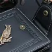 2018 Vintage Metal Eagle Men Wallets Clutch Small Wallet Men PU Leather Brand Wallet Male Short Hasp Coin Purse Wholesale