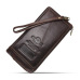 2019 Men Wallet Clutch Genuine Leather Brand Rfid  Wallet Male Organizer Cell Phone Clutch Bag Long Coin Purse Free Engrave