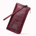 2019 Men Wallet Clutch Genuine Leather Brand Rfid  Wallet Male Organizer Cell Phone Clutch Bag Long Coin Purse Free Engrave