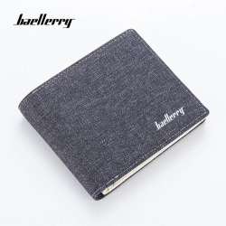 Baellerry Men Wallets 2018 Luxury Brand Men's Wallet Canvas Short Wallet Retro Zipper Wallet Men Purse Male Carteira Masculina