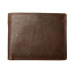 GENODERN Cow Leather Men Wallets with Coin Pocket Vintage Male Purse Function Brown Genuine Leather Men Wallet with Card Holders