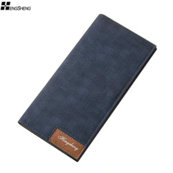 Hengsheng Brand 2018 Vintage Man Wallet Male Slim Pu Leather  Bifold Business Long Wallet Card Coin Wallet Purse cartera hombre