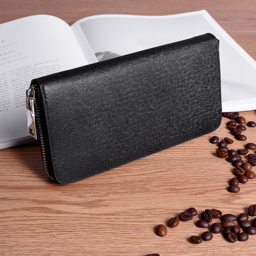 High Quality Men Wallet Long Zipper Genuine Leather Wallet Male Business Clutch Cellphone Wallet Big Capacity Card Holder Purse