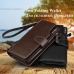 High Quality Men Wallets Pu Leather Male Long Clutch Purse Coin Pocket Zipper Wallet Men Purses Card Holder MWS002-3