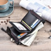 JINBAOLA Men Wallet Brand Wallet Double Zipper&Hasp Design Small Wallet  Male High Quality Short Card Holder Coin Purse Carteira