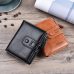 JINBAOLA Men Wallet Brand Wallet Double Zipper&Hasp Design Small Wallet  Male High Quality Short Card Holder Coin Purse Carteira