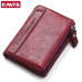 KAVIS 100% Genuine Leather Men Wallet Small Zipper Men Walet Portomonee Male Short Coin Purse Brand Perse Carteira For Rfid