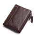 KAVIS 100% Genuine Leather Men Wallet Small Zipper Men Walet Portomonee Male Short Coin Purse Brand Perse Carteira For Rfid