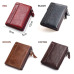 KAVIS 100% Genuine Leather Men Wallet Small Zipper Men Walet Portomonee Male Short Coin Purse Brand Perse Carteira For Rfid