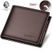 LAORENTOU Wallet Men 100% Genuine Leather Short Wallet Vintage Cow Leather Casual Man Wallets Purse Standard Card Holders