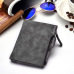 Matte Wallet Men Soft Leather wallet with removable card slots multifunction men wallet purse male clutch top quality