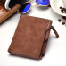 Matte Wallet Men Soft Leather wallet with removable card slots multifunction men wallet purse male clutch top quality