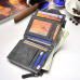 Matte Wallet Men Soft Leather wallet with removable card slots multifunction men wallet purse male clutch top quality