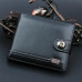 New PU Leather Men Wallets Short Coin Purse Small Vintage Wallet Hasp Zipper Money Bag Card Holder Pocket Purse Black Wallet