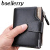 New Wallet Baellerry brand Short men Wallets PU Leather male Purse Card Holder Wallet Fashion man Zipper Wallet men Coin bag