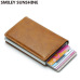 Rfid Blocking Automatical Aluminium Thin Men Wallets Male Mini Slim Wallet Card ID Holders Walet Small Purses Money Bag Valet