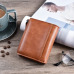 Tri-bifold Wallet Purse PU Leather Men's Wallet Hasp Design Small Mens Wallets With Zipper Coin Pocket Card Holder Luxury Wallet