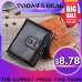 Tri-bifold Wallet Purse PU Leather Men's Wallet Hasp Design Small Mens Wallets With Zipper Coin Pocket Card Holder Luxury Wallet