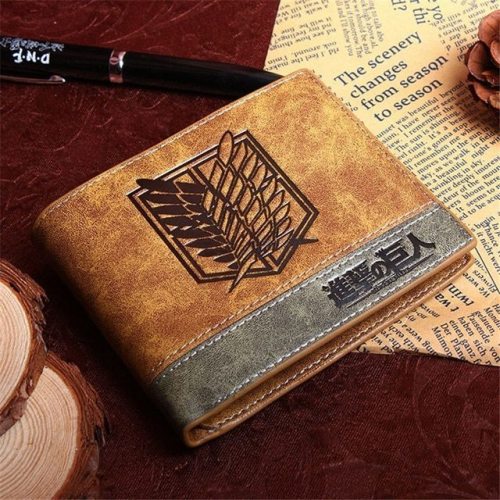 Woman/Man Wallet new Fashion Cartoon Anime Student Purse Chopper/Totoro/Naruto/Conan Edgar/Attack on Titan Cool brown Billfold