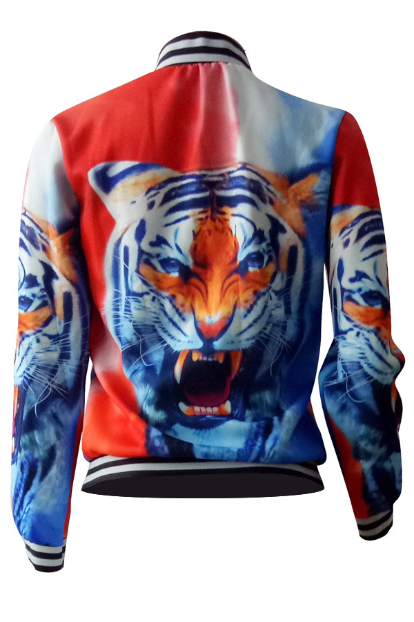  Polyester Mandarin Collar Long Sleeve zipper Regular Coat&Jacket